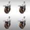 Service Caster 5 Inch SS High Temp Glass Filled Nylon 3/8 Inch Stem Caster Set Total Lock Brake SCC-SSTSTTL20S514-GFNSHT-381615-4 - alternate 1
